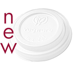Hot Cup Lid 62mm CPLA (Fits 4oz Cup), Pack 50 - Vegware