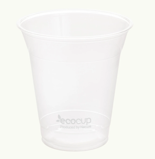 360ml Clear Cold Cup PLA White - Ecoware