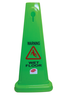 Gala Safety Cone, Wet Floor, 680mm Lime - Filta
