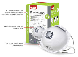 BREATHE EASY' P2 Dust Valved Mask - Esko