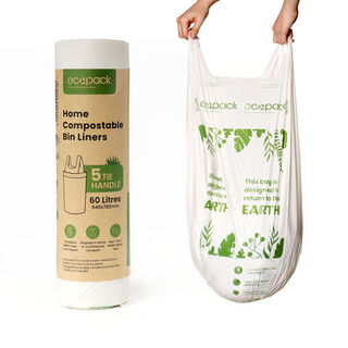 60L Compostable Bin Liner Roll (5 Bags) – Ecopack