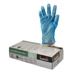 Bastion Vinyl Ultra P/F Blue Gloves Large - UniPak