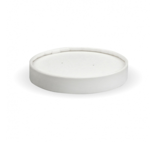 250ml (8oz) BioBowl  Paper Lids, White - BioPak