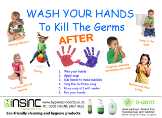 Poster for hand washing