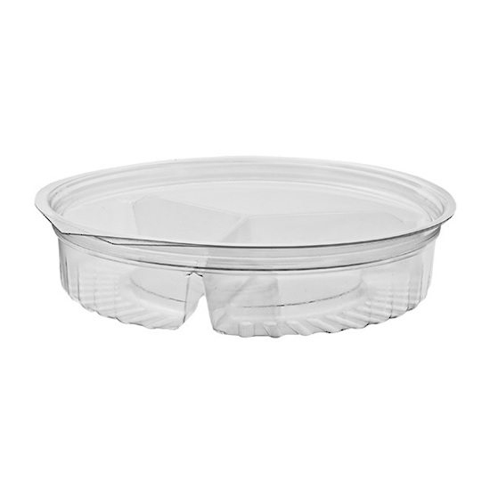 Sho-Bowl 15oz 3-Compartment Flat Lid - Unipak