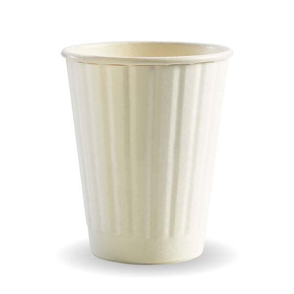 8oz Coffee Cup White (80mm) Double Wall - BioPak