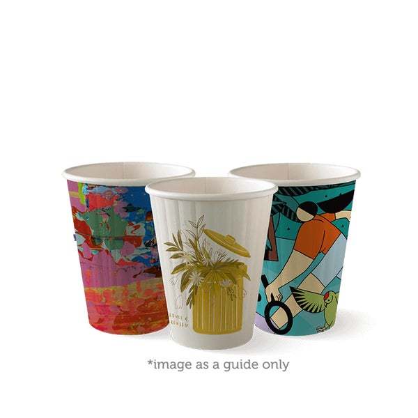 8oz Coffee Cup Art Series (80mm) Double Wall - BioPak