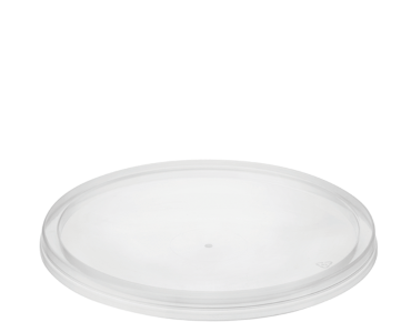 Round Flat Takeaway Lids - One Lid Fits All, Clear, 120 mm - Castaway