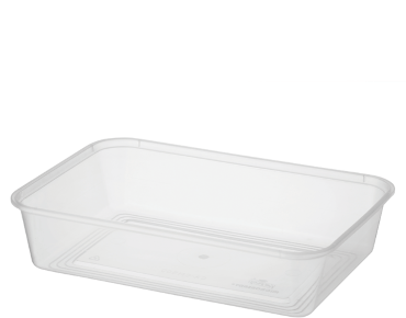 MicroReady' Rectangular Takeaway Containers 500 ml, Clear - Castaway