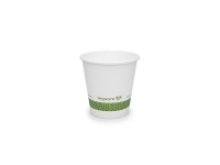 Hot Cup PLA Lined 6oz 230ml White & Green, Carton 1000 - Vegware