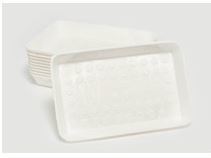 Tray Potatopak 21x13x2cm Dimple Natural, Pack 50 - Vegware