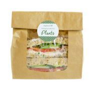 Bag kraft with window bloomer 15 x 7.5 x 22cm high, 1.5L - Vegware