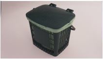 Bin 7.5L Caddy Ventilated with plastic handle (fits 8 Ltr Liner) - Vegware - Carton 5