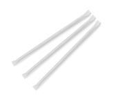 Straw 6 x 20cm PAPER white wrapped - Vegware - Carton 5000