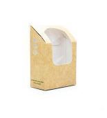 Box window 9 x 5 x 13cm high kraft  - Vegware