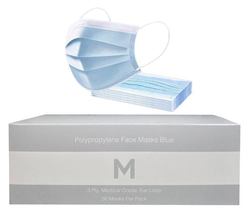 Face Masks 3ply Blue Carton 18x50 - Matthews