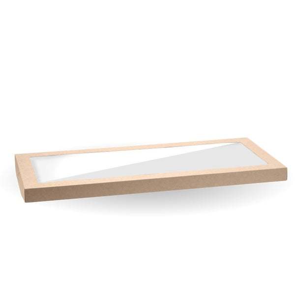 Catering Tray Lid Bioboard with PLA Window X-Large - Biopak