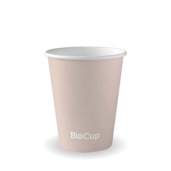 8oz Aqueous Coated Hot Paper BioCup, Stone - BioPak