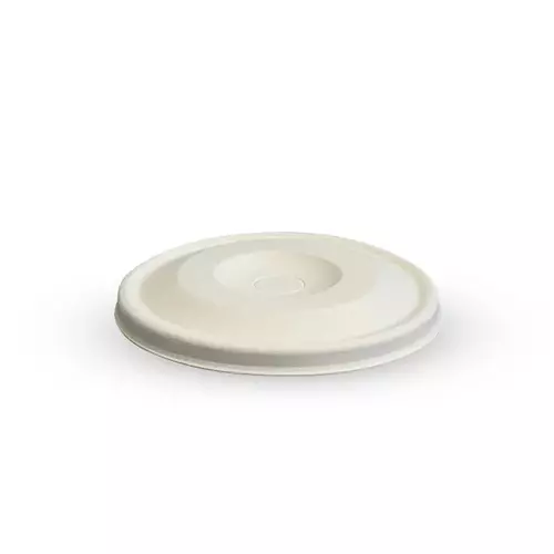 80mm Cold Paper BioCup Sugarcane Flat Lids - BioPak