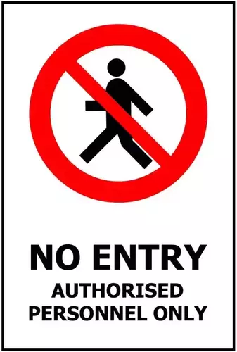 No Entry Authorised Personal only 480x600 RIGID ACM BOARD