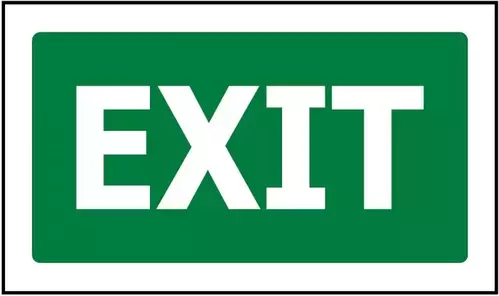 Exit sign 340x200 Rigid ACM Board