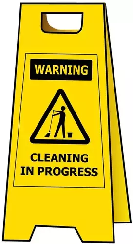 Cleaning In Progress Floor Sign Yellow