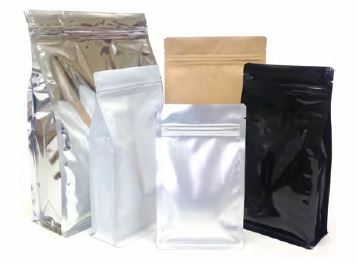 Flat Bottom with Zipper Food Pouch 250g Sliver Matt 140x70x210mm Carton 500