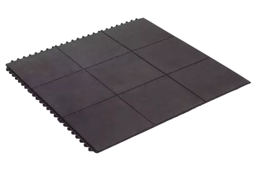 Interlink Mat Solid Top 910 x 910 mm Black - AMS