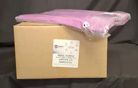 Best Purple Recycled 80L Bag 810x1000mm x 30mu Pack 50 - Hygiene Direct