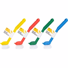 Dishwashing Brush Assorted Colours Yellow, Red, Green & Blue - Filta