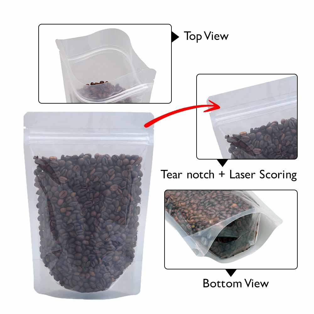 Stand Up Pouch Clear 70g w Zip no Valve, Carton 500 - SSP