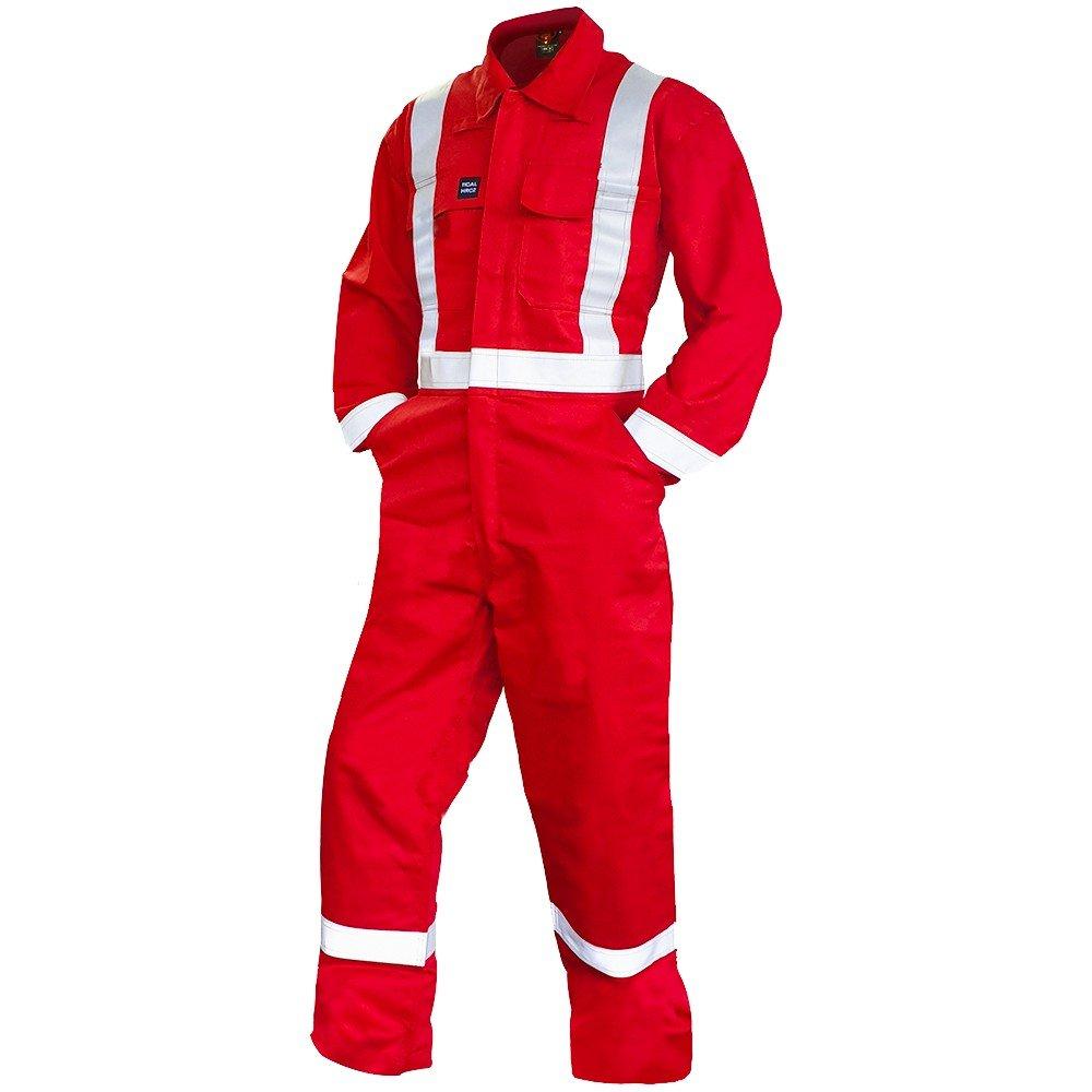 Fr Overall, 240 Gsm.88/12 11 Cal, Red With Tape-Size 13