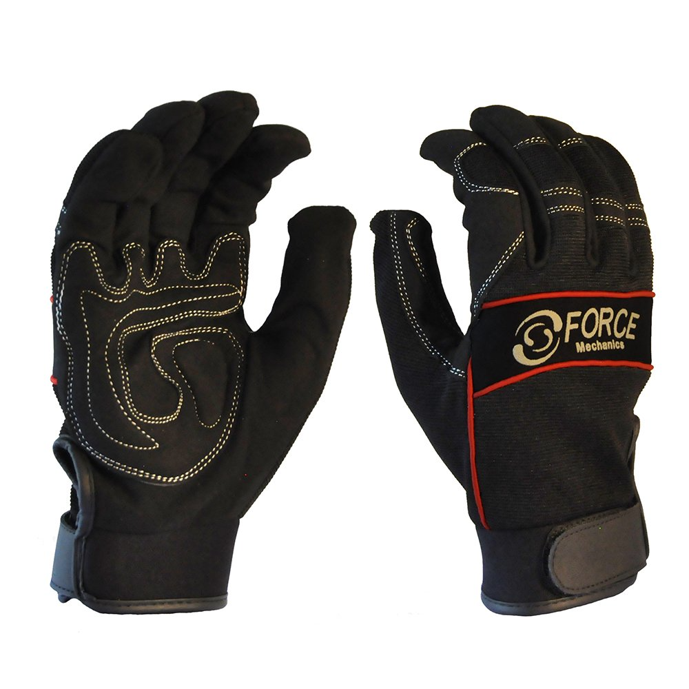 Full Finger Mechanics Glove, Black-Size L