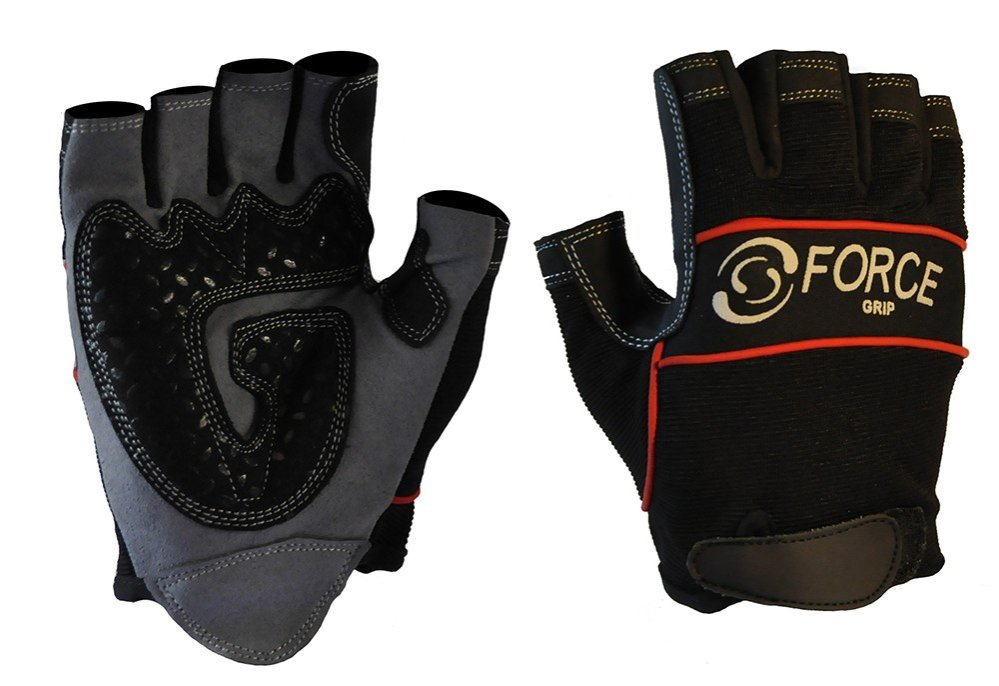 Fingerless Mechanics Glove, Black-Size 2Xl