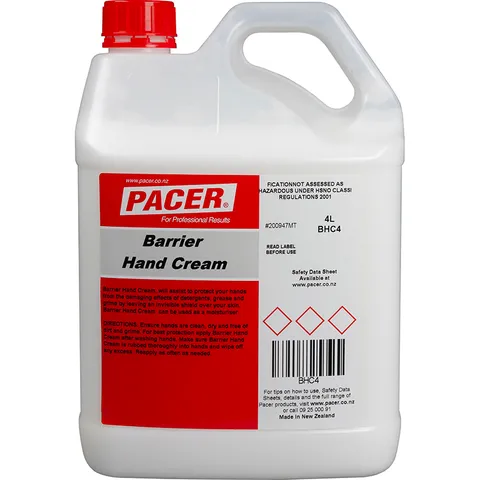 Barrier hand cream 4Litres - Pacer