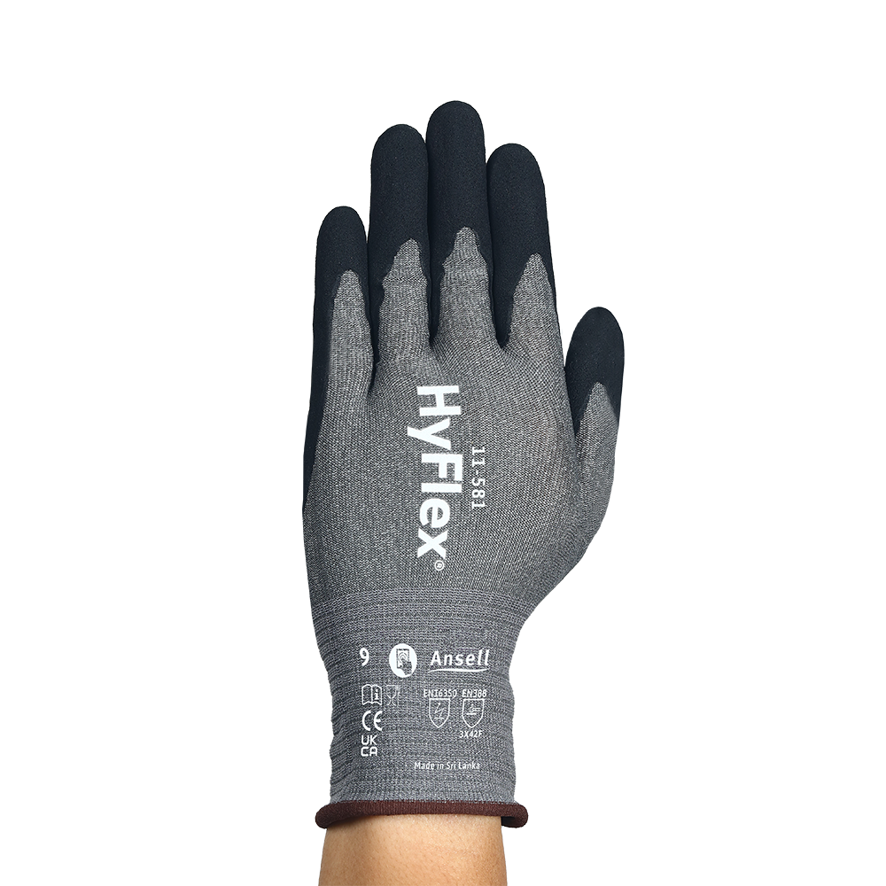 Ansell Hyflex 11-581 Nitrile-Coated Cut Resistant Gloves – Ultra Light, Highest Cut Protection - XS