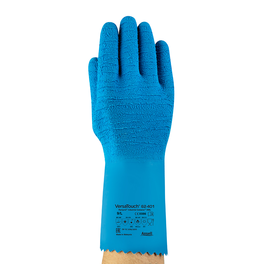 Ansell AlphaTec 62-401 Latex Thermal Gloves – Crinkle Finish For Reinforced Grip - XL