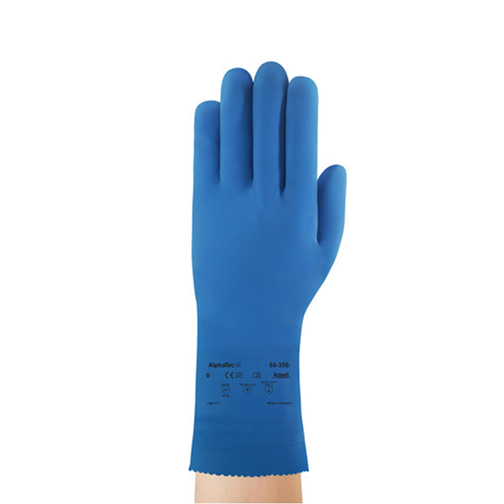 Ansell AlphaTec 88-350 Latex Chemical Gloves – Ideal for Households and Light Duties - 11