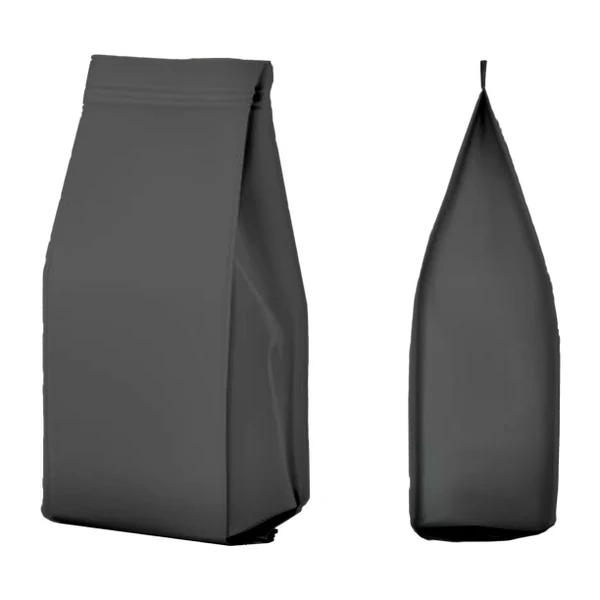Coffee Valve Bag Side Gusset with Valve Black Matt