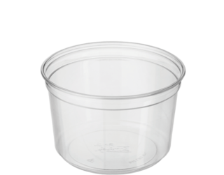 Round Deli Containers 16 oz, Clear - Castaway