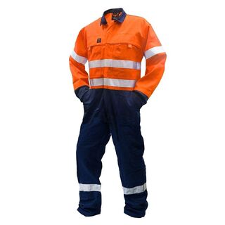 Fr Overall, 240 Gsm.88/12 11 Cal, Oran/Navy D/N Au-Size 7