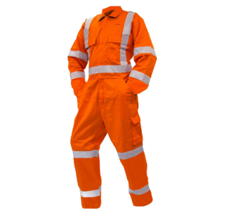 Overall Ls, 200Gsm Cotton Ripstop, Orange, Ttmc-W-Size 9