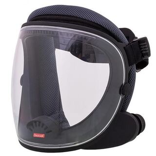 CleanAIR UniMask with Single Head Band - Grey / Cylindrical Cellulose Propionate (Chemical Resistant)