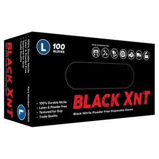 Black XNT Nitrile Disposable Gloves X-Large - The Glove Company
