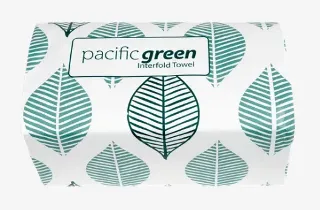 Interfold hand towel Recycled - Pacific Hygiene Green